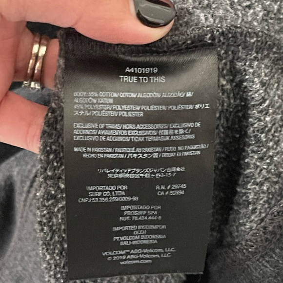 Dark grey Volc hoodie - Picture 3 of 4